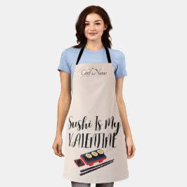 寿司は私のバレンタイン エプロン