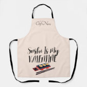 寿司は私のバレンタイン エプロン (正面)