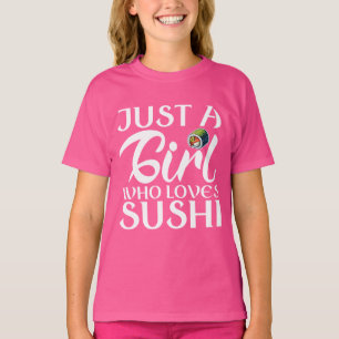 寿司を愛しているだけの女の子 Tシャツ