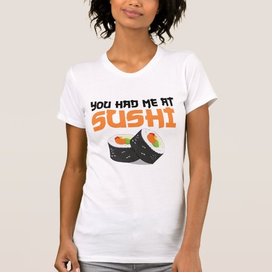寿司を食べたね – 寿司好き Tシャツ (正面)