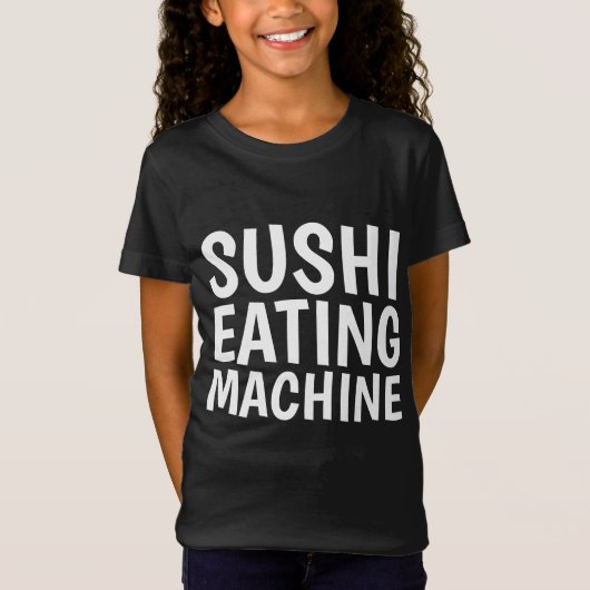 寿司を食べる機械の子供用Tシャツ Tシャツ (正面)