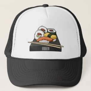 寿司イラストレーション キャップ