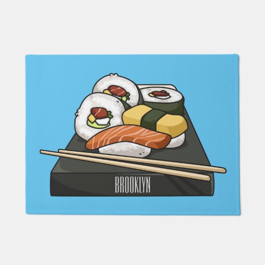 寿司イラストレーション ドアマット (正面)