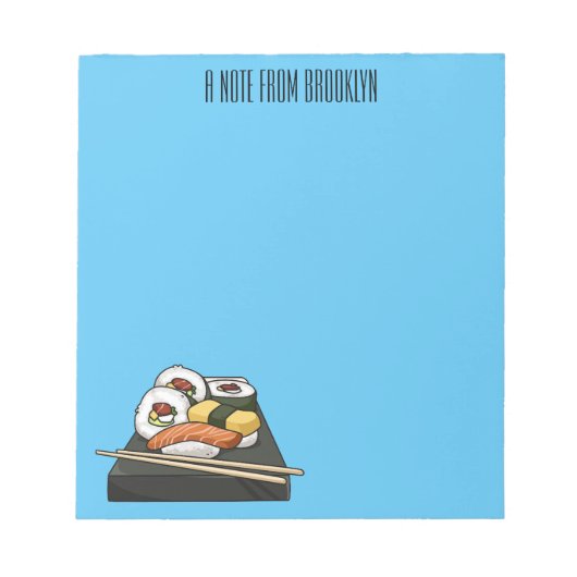 寿司イラストレーション ノートパッド (正面)