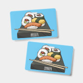 寿司イラストレーション バッジ (正面＆裏面)