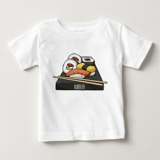 寿司イラストレーション ベビーTシャツ (正面)