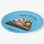 寿司イラストレーション ペーパープレート (アングル)