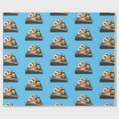 寿司イラストレーション ラッピングペーパー (フラット)