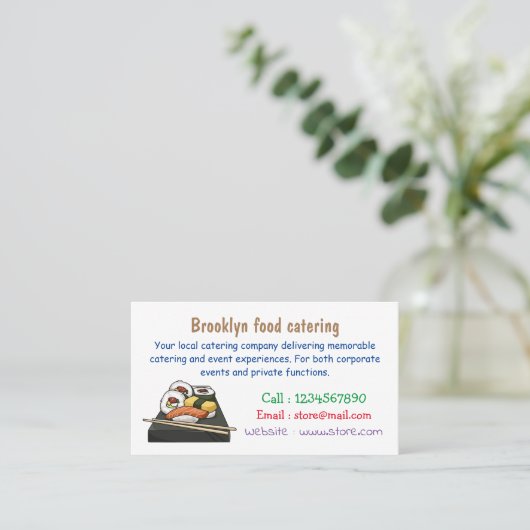 寿司イラストレーション 名刺 (スタンド正面)