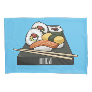 寿司イラストレーション 枕カバー