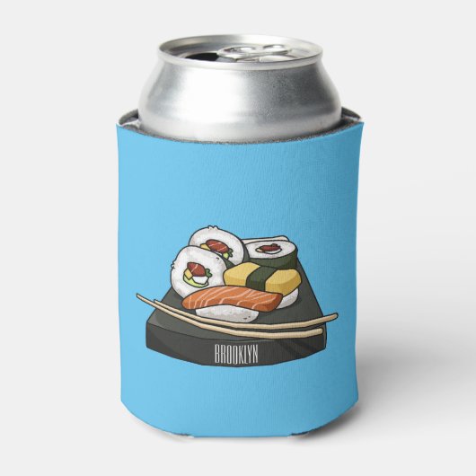 寿司イラストレーション 缶クーラー (缶正面)