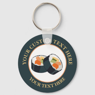 寿司カスタム文字ロゴアイコンKeychain キーホルダー