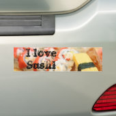 寿司カリフォルニア04、私は寿司を愛します バンパーステッカー (車上)