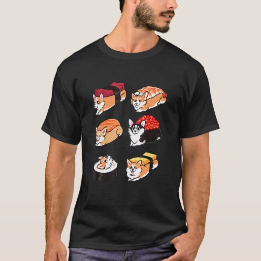 寿司コーギー Tシャツ (正面)