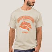 寿司サーモン(カレッジ風イラスト) Tシャツ (正面)