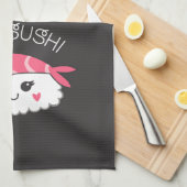 寿司シーフードが大好日本のき キッチンタオル (四つ折り)