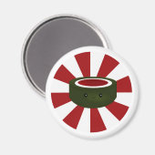 寿司スター – ホワイトマグネット マグネット (正面/裏面)