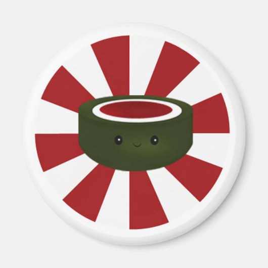 寿司スター – ホワイトマグネット マグネット (正面)