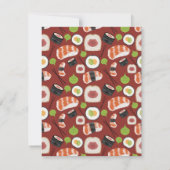 寿司ニュートラル赤ちゃんシャワー サンキューカード (裏面)