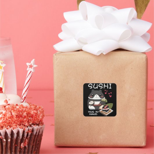 寿司ハグ スクエアシール (パーティー)