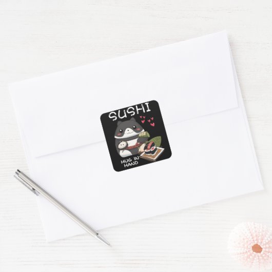 寿司ハグ スクエアシール (封筒)