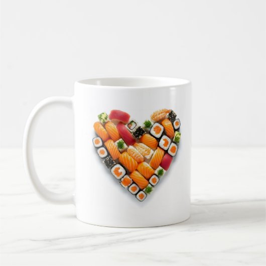 寿司ハート コーヒーマグカップ (左)