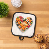 寿司ハート 鍋敷き (トップダウン)