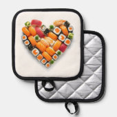 寿司ハート 鍋敷き (正面/裏面)