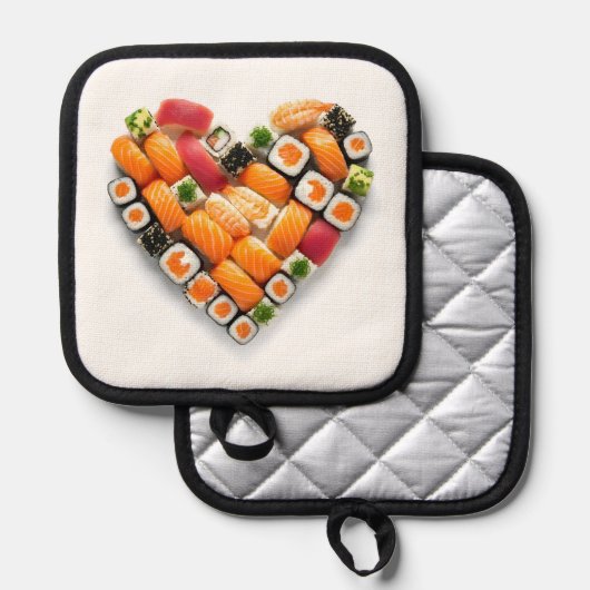 寿司ハート 鍋敷き (正面/裏面)
