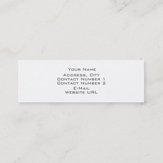 寿司バー名刺 スキニー名刺 (裏面)