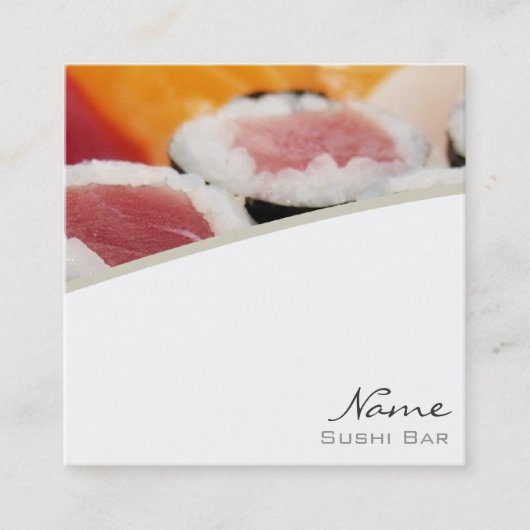 寿司バー名刺 スクエア名刺 (正面)
