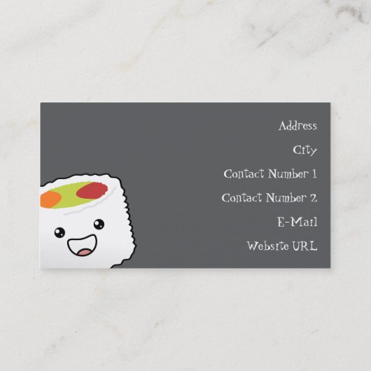 寿司バー名刺 名刺 (裏面)