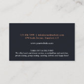 寿司バー レストラン 名刺 テンプレート (裏面)