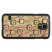 寿司パターン CarvedメープルGalaxy S5スリムケース (正面(横))