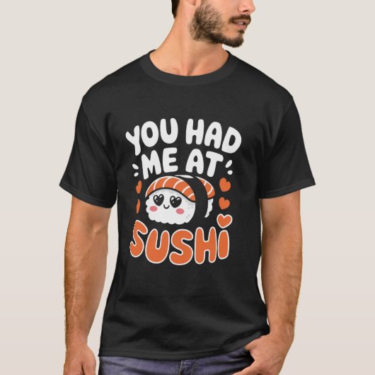 寿司パンのお寿司で心をつかまれました 日本料理 寿司 Tシャツ (正面)