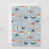 寿司パーティーサンキューカード 招待状 (裏面)