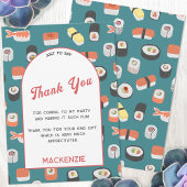 寿司パーティーサンキューカード 招待状