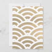 寿司パーティーシンプルブルゴーニュ&金ゴールド誕生日 招待状 (裏面)