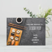 寿司パーティースタイリッシュパーティー 招待状 (スタンド正面)