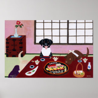 寿司パーティーラブラドール作品 ポスター