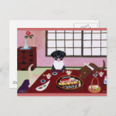 寿司パーティーラブラドール ポストカード (正面/裏面)