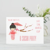 寿司パーティー日本のパーティー 招待状 (スタンド正面)