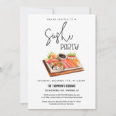 寿司パーティー いつでもパーティー 寿司ナイトパーティー 招待状 (正面)