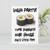寿司パーティー！ オーダーメイドの招待状 招待状 (スタンド正面)