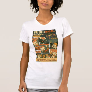 寿司フェスティバルポスターデザイン Tシャツ