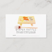 寿司ベビーシャワーおむつラッフルチケット エンクロージャーカード (正面)