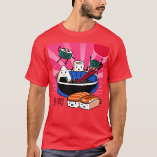 寿司レトロおもしろい Tシャツ
