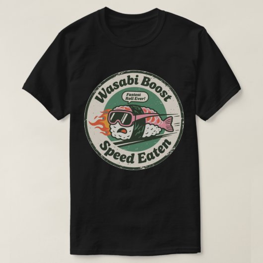 寿司レーシング わさびブースト Tシャツ (デザイン正面)