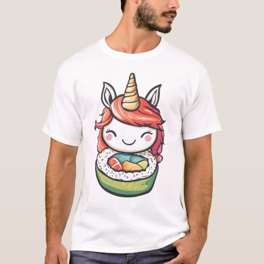 寿司ロールユニコーン (1) Tシャツ (正面)