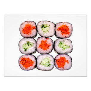 寿司ロール日本のな食糧テンプレート フォトプリント